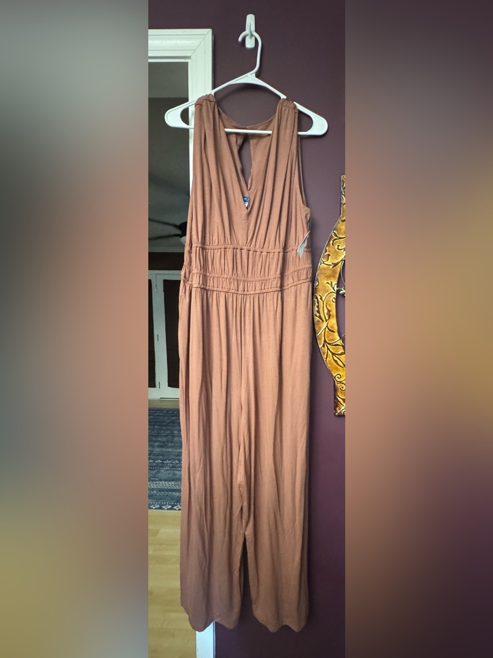 Old Navy Sleeveless Rust Brown Jumpsuit